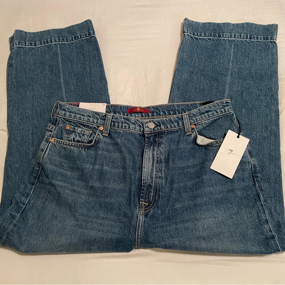 For All Mankind Baby Jo Cropped Trouser Side 34 New With Tags